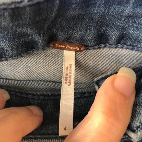 Free People Button Denim Mini Skirt NWT - Picture 4 of 7